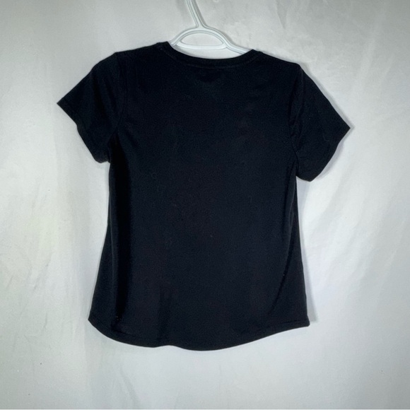 Xersion Girl’s Plus Black Short Sleeve Tee with Vibrant Design Be Strong - Picture 2 of 3